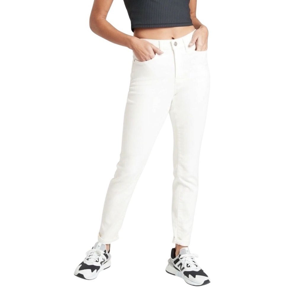 Athleta Sculptek Skinny Jeans Size 10 White